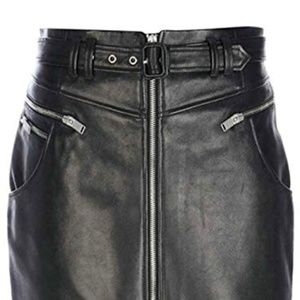 Women's Premium Quality Lambskin Leather Skirt